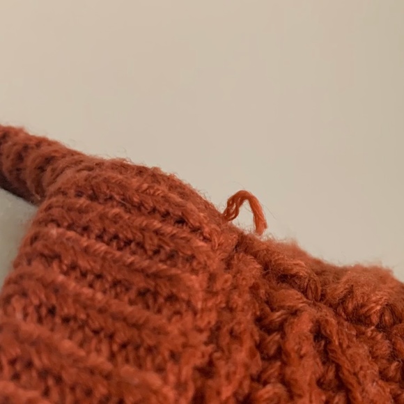 *Urban Heritage Cropped Knit Sweater Burnt Orange Medium Crew Neck Long Sleeve - Picture 12 of 12